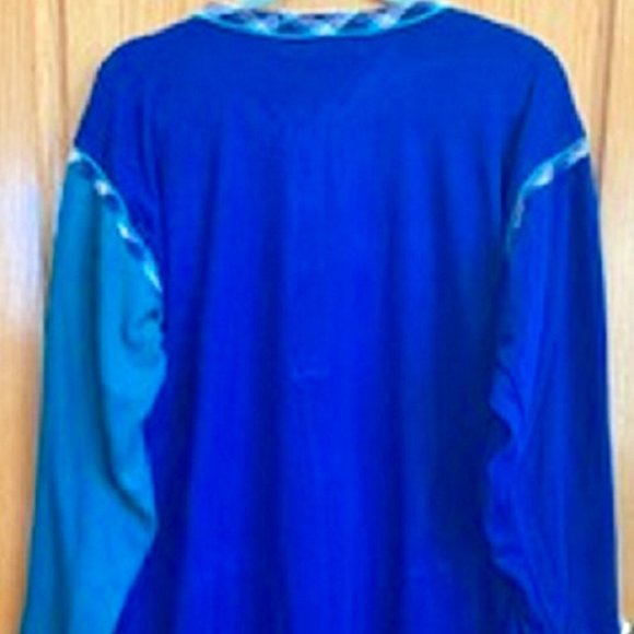 Women's Stan Herman Long Robe Lounger Soft 4 Front Buttons 2 Pockets Sz: L - Picture 3 of 6